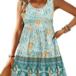 Womens Summer Sundress Boho Floral Casual Tank Dresses