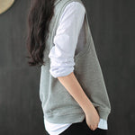 Artistic Retro Solid Hooded Vest