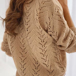 Knit V Neck Long Sleeve Sweater