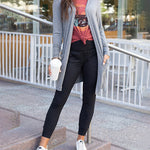 Elastic Waist Drawstring Sweatpants Active Leggings with Pockets