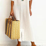 Short Sleeve Dress Casual Loose Flowy Maxi Dresses
