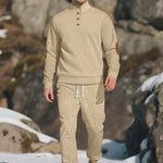 KZZ Men's knitted suit