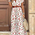 Boho Style Sleeveless Print Maxi Dress