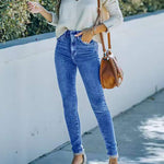 Nadorine Ankle-length Skinny Jeans with Pockets