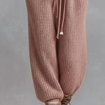 Utility Blush Knit Sleeveless Jumpsuit  With Drawstring Waist & Pockets