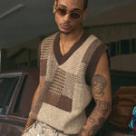 KZZ Unisex Retro Knitted Vest