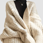 Retro Thickened Loose Twisted Long Sweater Cardigan