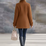 Casual Vintage Pink Polar Fleece Zip-Up Jacket Coat