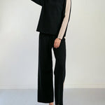 Loungewear Sets Contrast Side Seam Drop Shoulder Pullover & Sweatpants