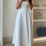 Elegant Square Neck A-line Swing Maxi Cami Dress