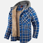 Dennis™ | Warm Sherpa-Lined Flannel Hooded Jacket