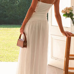 Margovil V Neck Sleeveless Cut Out Swing Maxi Dress
