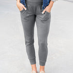 Elastic Waist Drawstring Sweatpants Active Leggings with Pockets