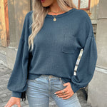 Nadorine Long Sleeve Backless Hollow Knit Sweater for Women Casual Work Office Loose Fit 2026 | Under