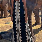 Take A Trip Ethnic Print Backless A-line Maxi Dress