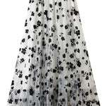 Long slim draped gauze skirt super fairy fairy pleated skirt