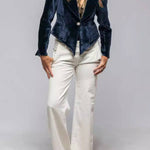 Velvet irregular hem single-button suit jacket