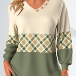 Yamila | Sweater with Checked Detail