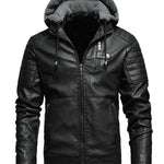 Cristina | Hooded Jacket with Leather Finish and Zipper