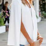 Margovil Open Front Split Sleeves Cape Jacket