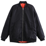 Oversized Bomber Loose Biker Jacket