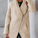 Nadorine Casual Fleece Fuzzy Coats Faux Shearling Shaggy Jacket