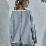 Oversized Soft Knit Long Batwing Sleeve Pullover Sweater Tunic Outfit Tops