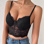 Lace Bustier Crop Cami Top
