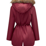 Faux Fur Hood Parka Jacket