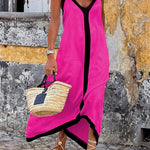 Lavechic Colorblock Suspender Midi Dress
