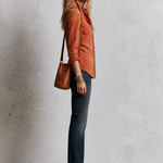 Rust Soft Cotton Relaxed Wash Button Down Shirt
