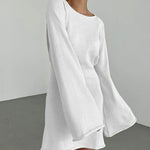 Nadorine Elegant Backless Lace-up Bell Sleeve Mini Dress for Women Casual Going Out Summer 2026