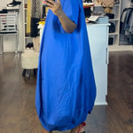 Half Sleeves Loose Buttoned Elasticity Pockets Solid Color Lapel Jumpsuits