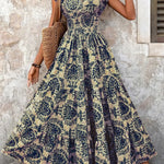 Ella Thompson | Floral V-Neck Maxi Dress For Women