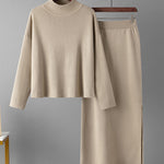 Nadorine Women's Casual Loose Fashion Long Skirt Two-piece Set