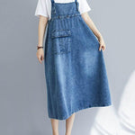 Original Solid Denim Strapless Dress