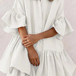 Chiffon loose solid color high-end dress