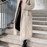 Women's Thick Windproof Belted Long Trench Coat Outerwear
