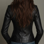 Retro Single-breasted Slim-fit Jacket Made Of Eco-friendly PU Leather