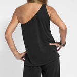 Two-piece Set Solid Soft Sleeveless Tank Vest Wide Leg Pants Casual Loose Outfit Suit