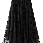 Long slim draped gauze skirt super fairy fairy pleated skirt