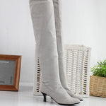 Women's suede solid color high boots