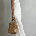 Camilla | Elegant Halter Linen Two-Piece Set