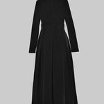Long Sleeves Skinny Solid Color High Neck Midi Dresses