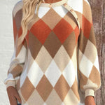 Asha | Checkered Knit with Button Detail