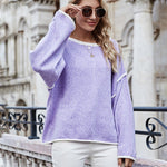 Oversized Soft Knit Long Batwing Sleeve Pullover Sweater Tunic Outfit Tops