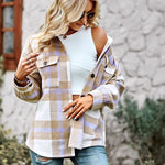 Nadorine Long Sleeve Plaid Top Jacket for Women Casual Work Office Loose Fit 2026 | Under $40
