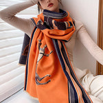 Original Warm Cartoon Print Shawl&Scarf