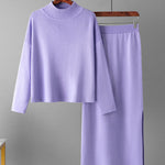 Nadorine Women's Casual Loose Fashion Long Skirt Two-piece Set