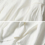 Solid Color Ramie Cotton Plus Size Loose Ninth Wide-Leg Pants
